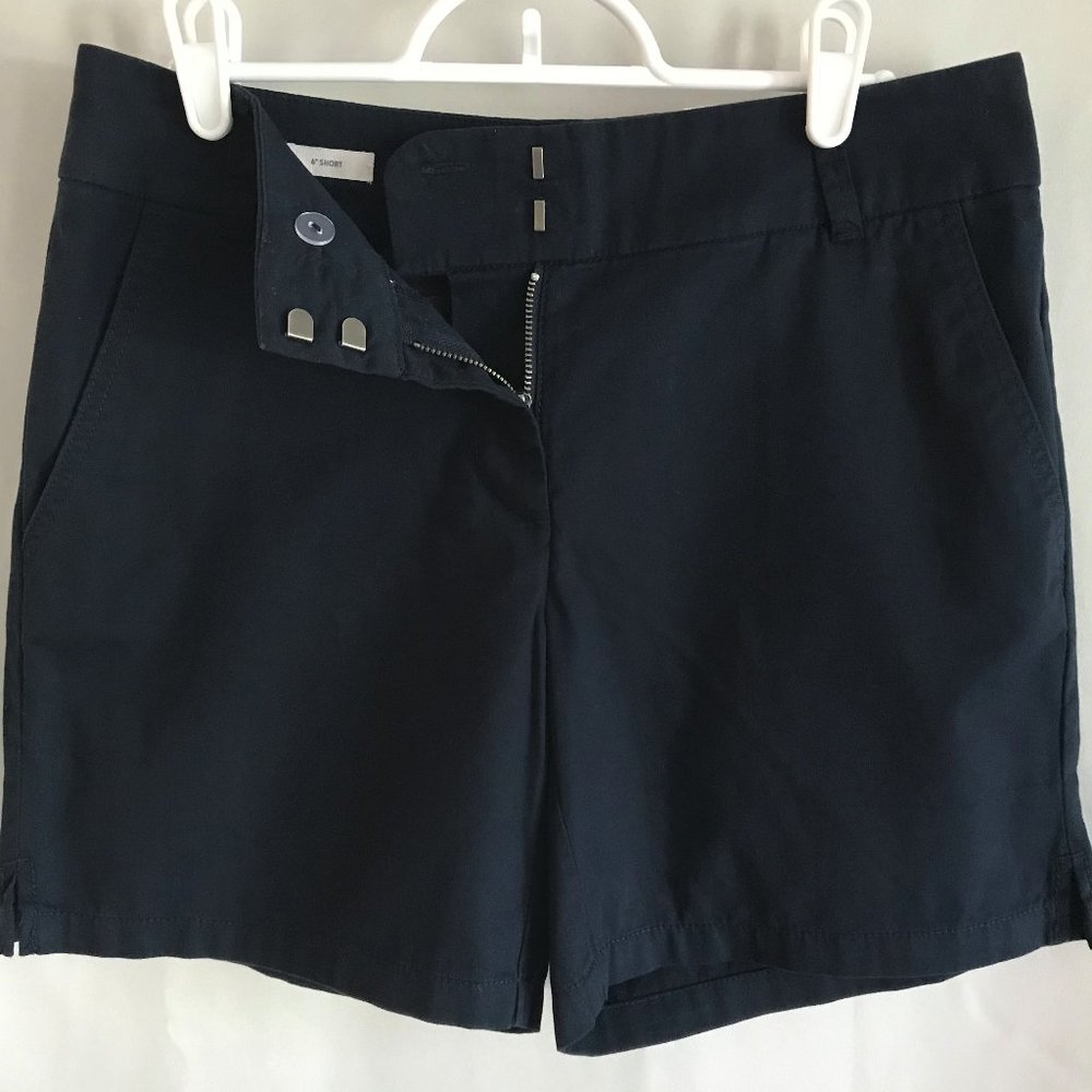 Loft Outlet 6" Twill Shorts Navy Sz 2 NWT - Picture 5 of 14